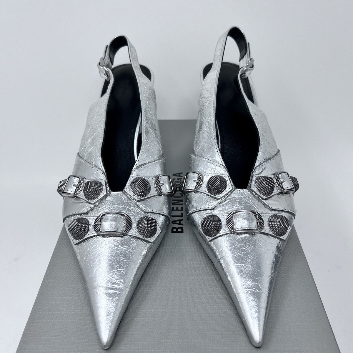【BALENCIAGA】 カゴール スリングバック パンプス Balenciaga Cagole 70mm スリングバック パンプス | ブラック