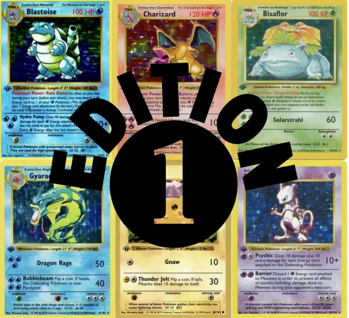 1 1st Edition Pokemon Card Great Gift For Pokemon Celebrations