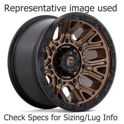 Fuel D82617907550 Wheel Rim D826 Traction Matte Bronze w/ Black Ring 17x9 Each