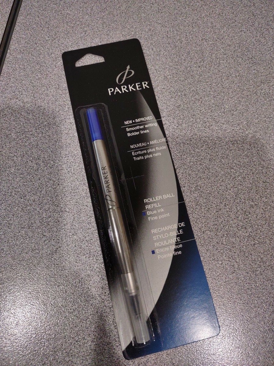 10 Recharges Parker Rollerball Pointe Fine - Encre Bleue - Pour Stylo Parker