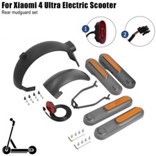For Xiaomi 4 Ultra Electric Scooter Parts Rear Fender Mudguard Set w/Tail Lights