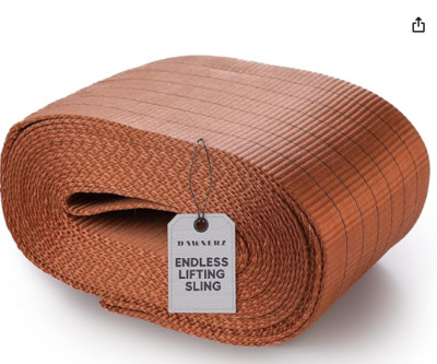 Dawnerz Endless Web Sling 13200 Lbs Vertical Wll 20 ft - Endless Loop Strap