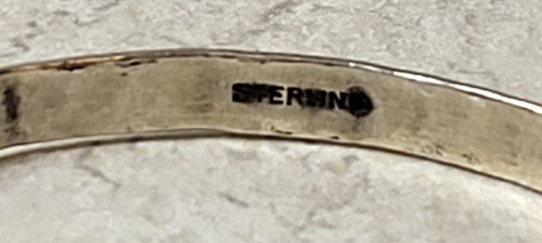 Vintage 7.5" 925 solid Sterling Silver Bangle bracelet, Beautiful Engraving - Picture 3 of 3