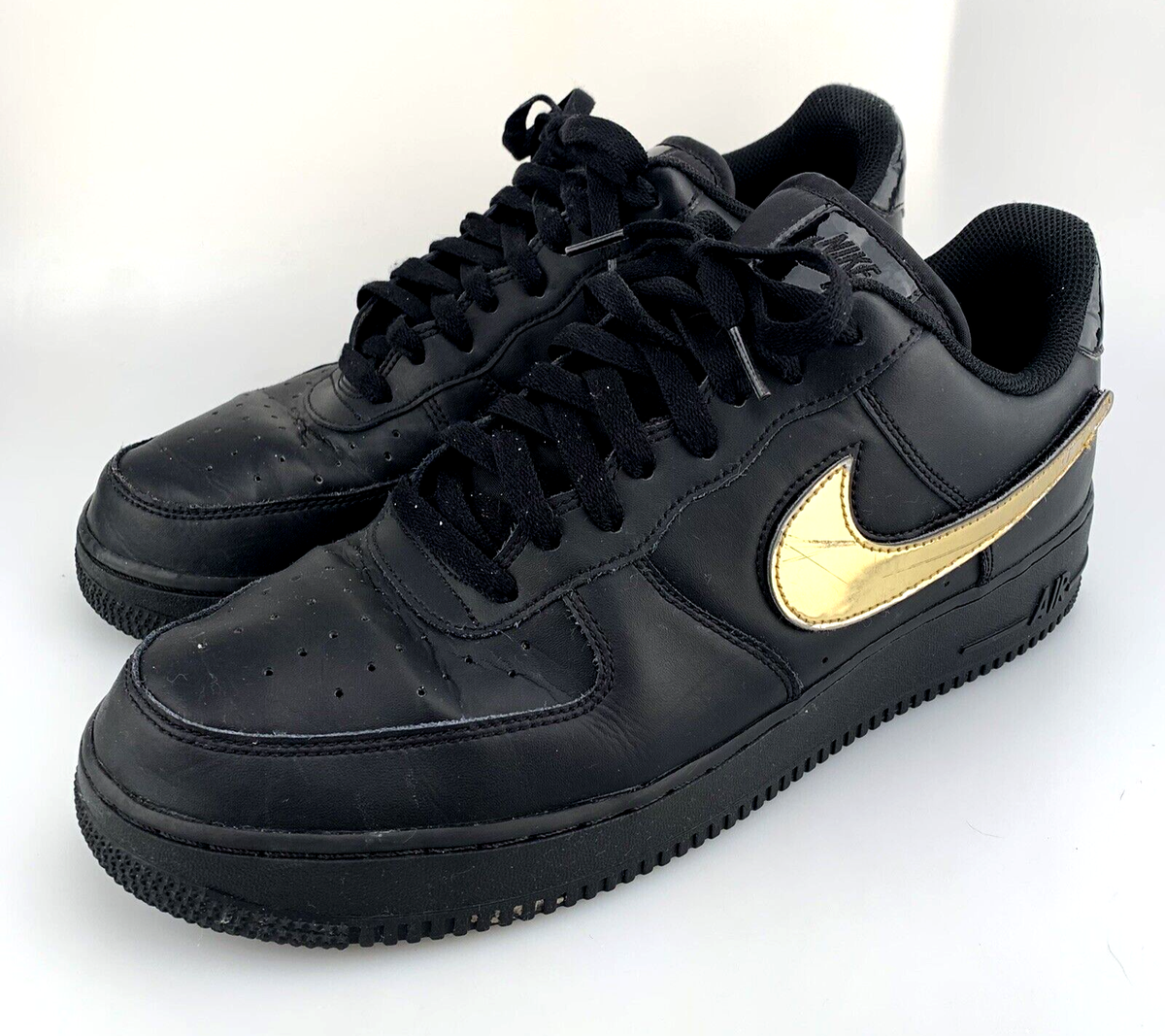 ★Nike ナイキ Air Force 1 Low Black White llic Gold Air Force 1 low black/white metallic gold(size 10) | eBay