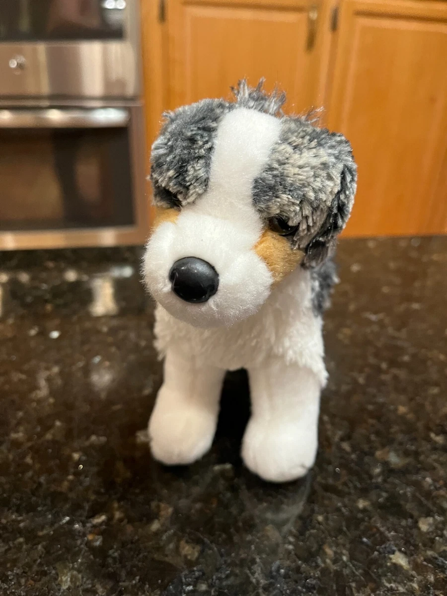 Douglas Cuddle Toy Plush Australian Shepherd Dog Puppy 7 Brown Gray White