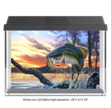 Large Mouth Bass Polyester Fish Tank Glass Back Drop Aquarium Background New