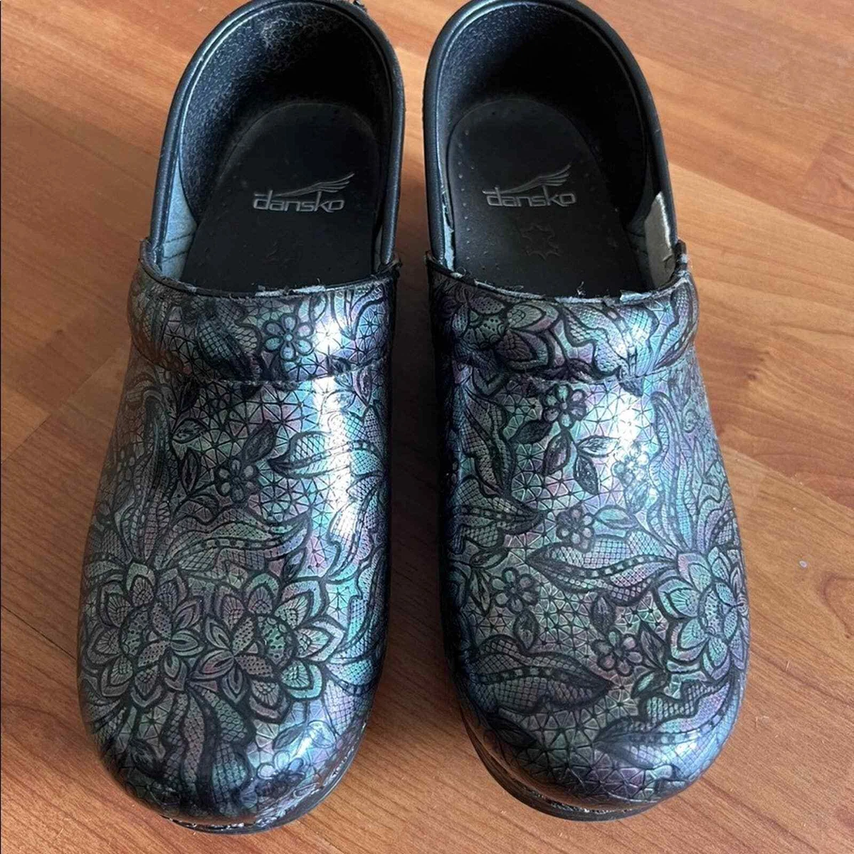 Dansko floral metallic discount