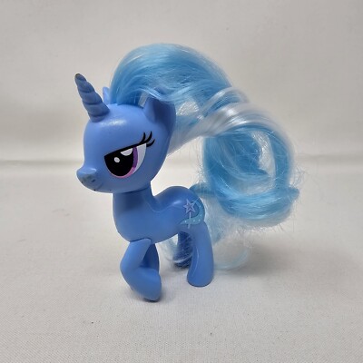 My Little Pony G4 Trixie Lulamoon 3'' Brushable Curious Pose Glitter Stars 2016
