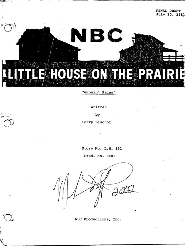 Little House On The Prairie Signed Script Growin' Pains Melissa Gilbert