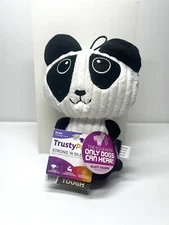 BRAND NEW! TrustyPup Panda Bear Dog Toy with Silent Squeaker Technology-Medium