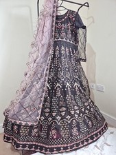 Eid Fancy maxi 2pc Black cherry heavy work party
