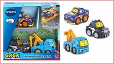 3 VEHICLES - vTech Go Go Smart Wheels ROADWAY HEROES Police Tow Truck Car  NEW  