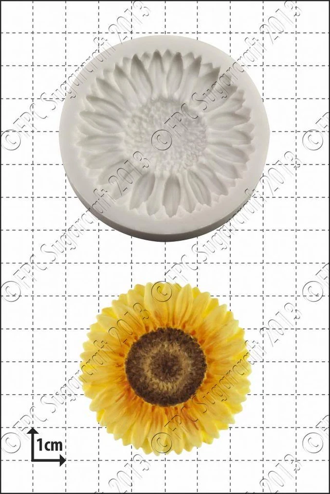 Molde de Silicona Girasol Comida Uso FPC Pasta de Azúcar dentro de La GB - Imagen 1 de 1