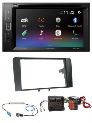 Pioneer Bluetooth MP3 USB 2DIN DAB DVD Car Stereo for Audi A3 8P 2003-2012 Active