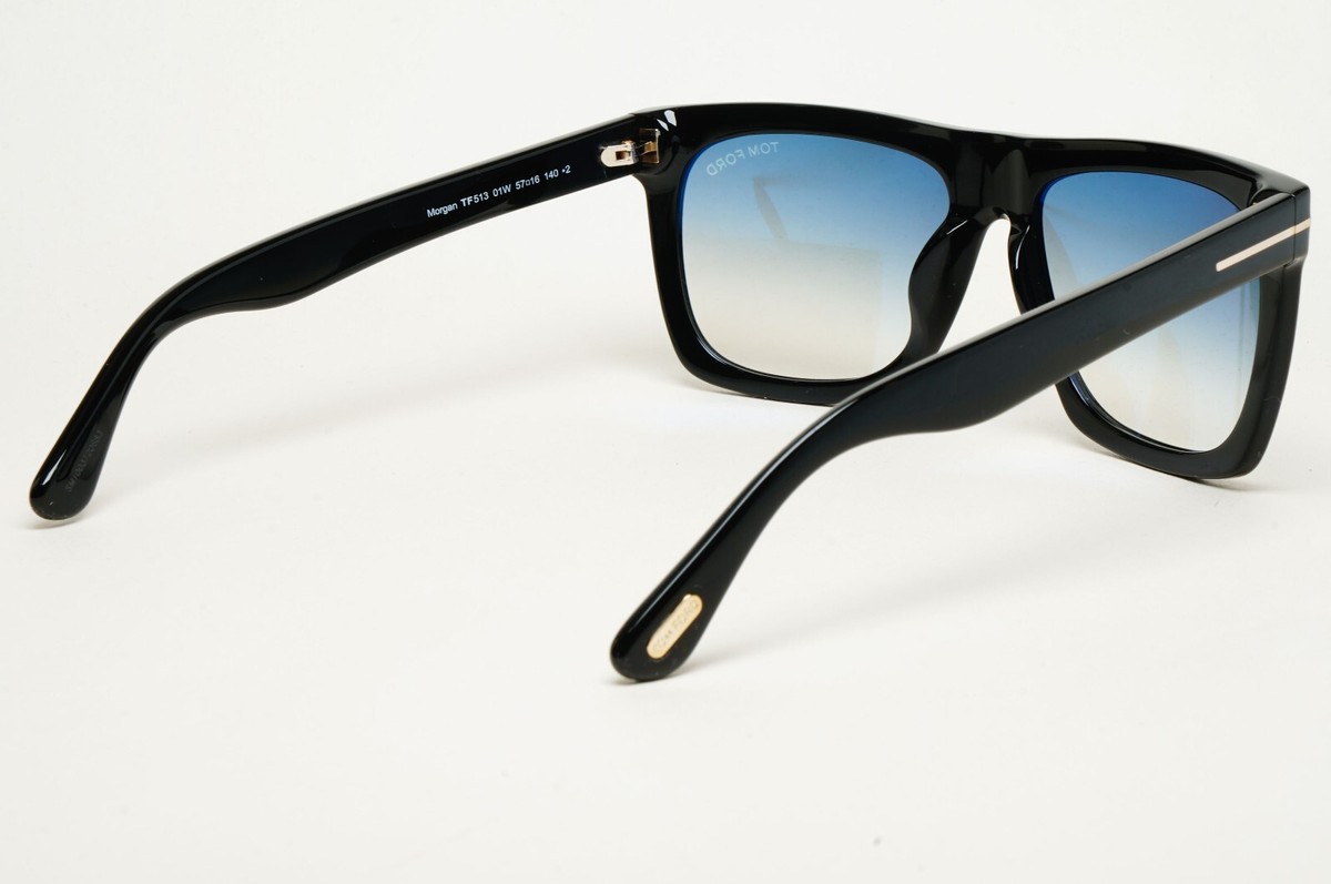 Tom Ford Sunglasses Morgan Black Glossy Blue Square FT0513 TF 513