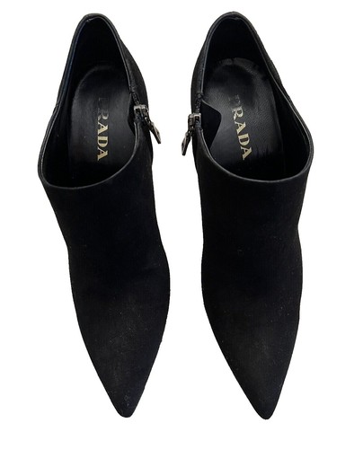 PRADA Zip Hoodie STUDDED FRONT LOGO M Cotton Silver UJL02A S221