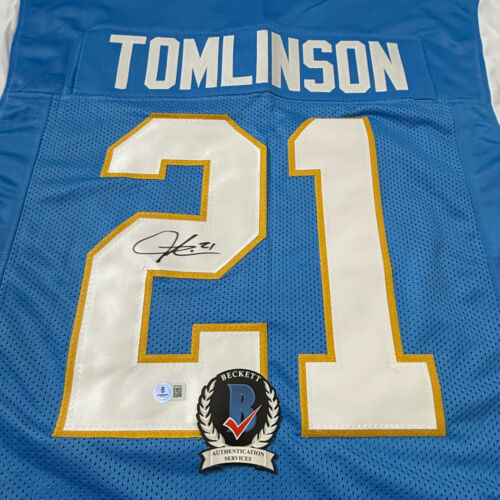 LADAINIAN TOMLINSON SIGNED SAN DIEGO CHARGERS JERSEY BECKETT BAS COA BP20226 - Picture 2 of 4