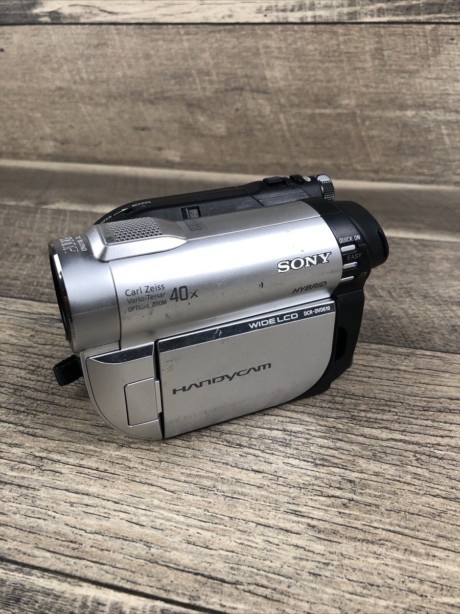 Sony DCR-DVD610 Mini DVD Camcorder *TESTED* Loose Hinge