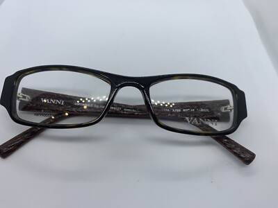 NEW VANNI OCCHIALI V3201 A766 TORTOISE W/ BLACK & BROWN PLASTIC 52/18/140 MENS