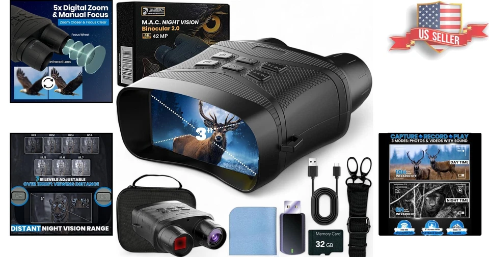 M. A. C. Digital Night Vision Binoculars - Perfect Gift for Adventurers - Image 2 of 4