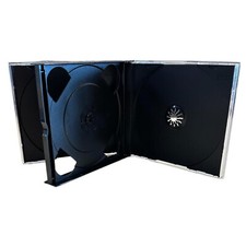 Quad 4-Disc CD Video Game Replace Case Holder For Sony PlayStation 1 PS1 Black