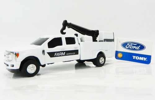 2019 ERTL 1:64 *FARM SERVICE* Ford F350 Crew Cab Dually SERVICE TRUCK w/CRANE  - Picture 1 of 3