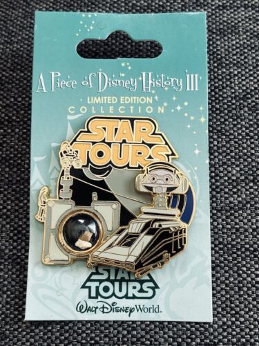 Disney Pin 59589 Piece of History Star Tours Star Wars Death Star Speeder  LE - Picture 1 of 6