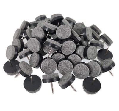 40pcs Furniture Felt Pad Round Heavy Duty Nail-on Slider Glide Pad Floor Prot...