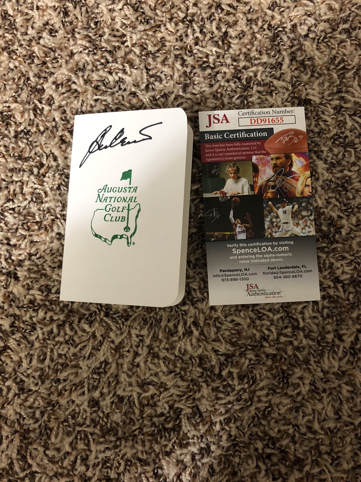 Ben Crenshaw Autographed Signed MASTERS GOLF Score Card RARE HALL OF FAME JSA 3 