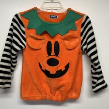 Disney Takihyo Kids Halloween Pumpkin Jack O Lantern Fluffy Sweater Sz 130 US 10