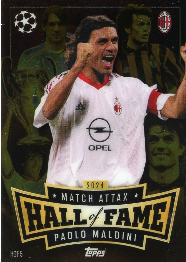topps Champions League マルディーニ　サイン CL 24/25 Champions League 2024/2025 HOF 5 Paolo Maldini Hall of