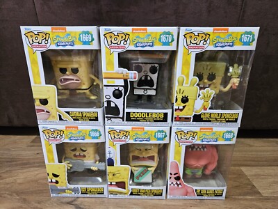Funko POP! Animation: Spongebob Squarepants 25th Anniversary Full Set #1666-1671