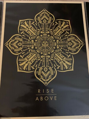 Shepard Fairey OBEY Raise the Caliber Rise Above SET poster signed&numbered lim.