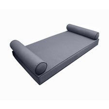  COVER ONLY -Style 5 Daybed Mattress Bolster Contrast Pipe Trim Twin Size-AD001