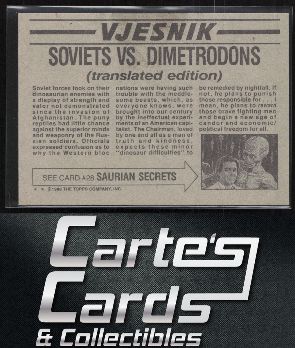 Soviets vs. Dimetrodons 1988 Topps Dinosaurs Attack! #27 | eBay