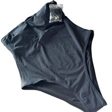 Black one piece swimsuit with removable Shoulder straps