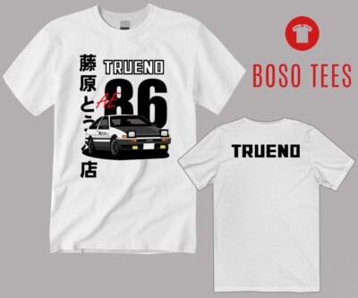 Trueno AE86 Takumi Fujiwara Drift King Japan Car Men's White Size S-5XL