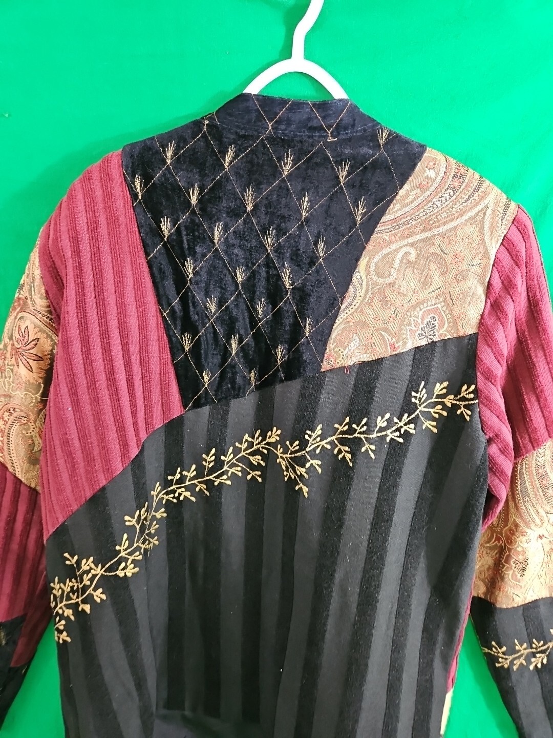 Indigo Moon Sz Large Patchwork Button Up Jacket B… - image 13