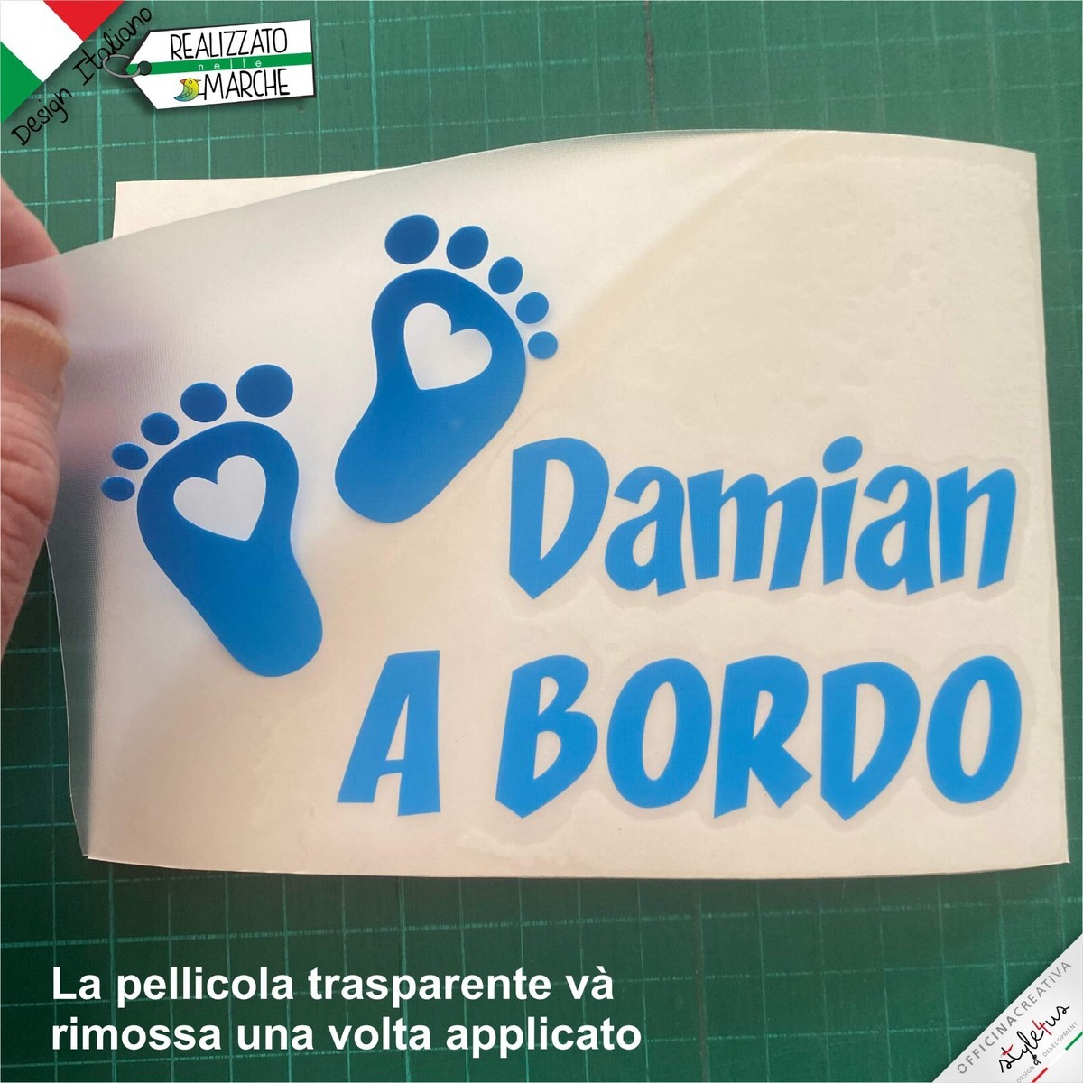 Autocollant Voiture "Bébé à Bord" Personnalisable Avec Nom - Neuf, Marque Ritrama