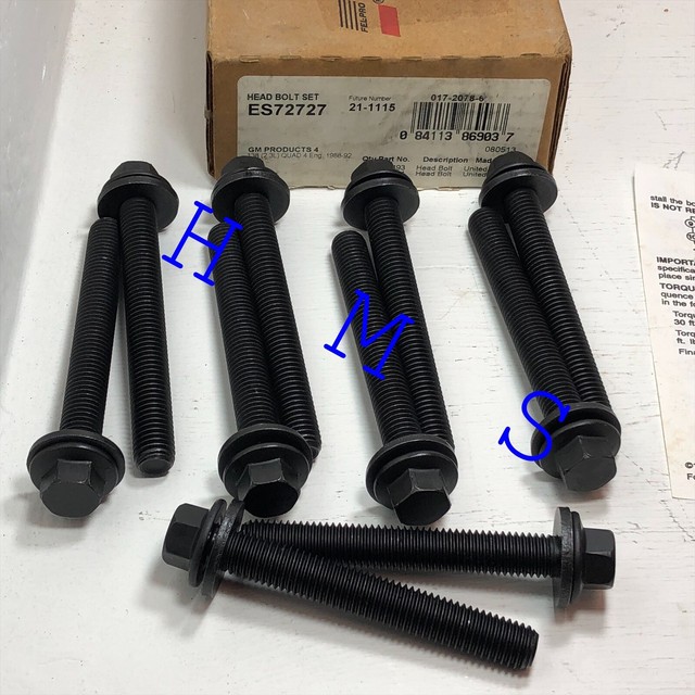 FELPRO ES72727 HEAD BOLT SET FOR GM ENGINE 138 2.3L QUAD 4 CYL CHEVY