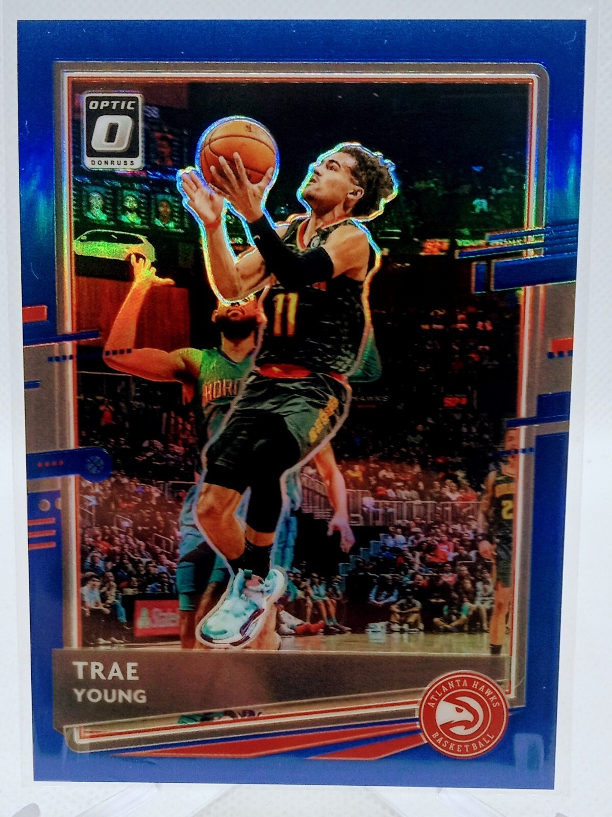 2020-21 Panini Donruss Optic Basketball TRAE YOUNG Blue Refractor Prizm /59