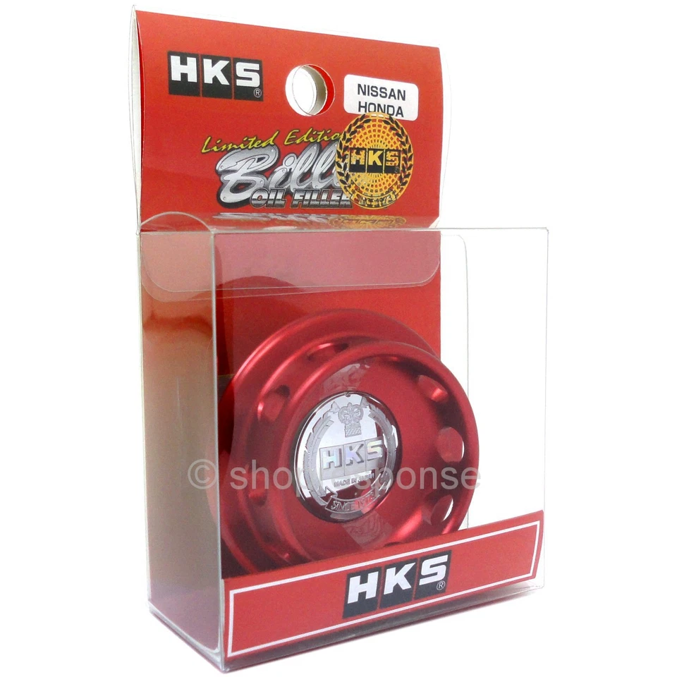 Tapa de aceite roja de billet edición limitada HKS 24003-AN001 para Nissan Infiniti M32xP3.5 Foto 2 de 2