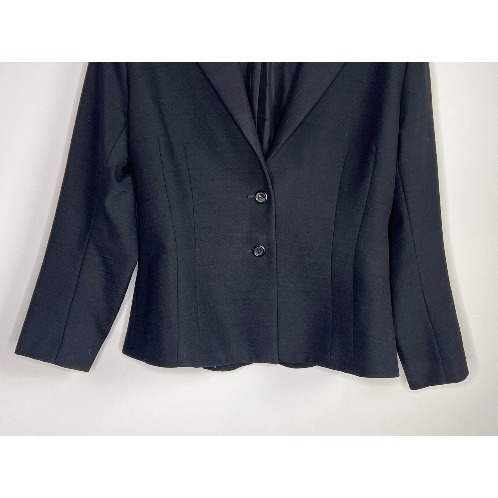 Blazer monopetto Yves Saint Laurent manica lunga con risvolto intagliato nero 42 M