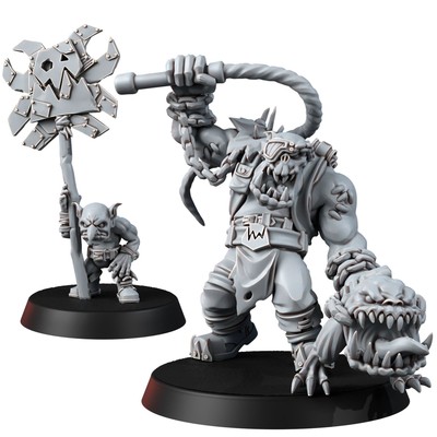 ORC HERDER AND GOBLIN SIDEKICK