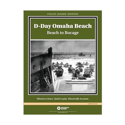 Decision Games Folio Wargame D-Day Omaha Beach - Beach to Bocage Bag EX/NM