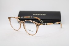NEW BURBERRY B 2318 3856 CLEAR BROWN BLACK RED AUTHENTIC EYEGLASSES 49-18