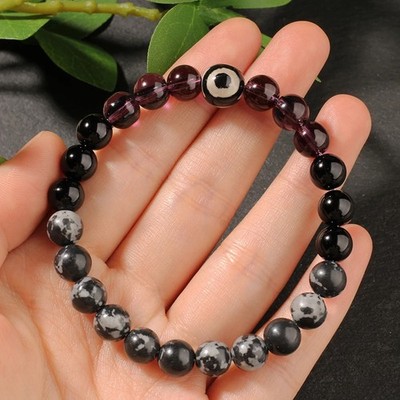 Evil Eye Armband Turmalin Empathie Schutz Aura Schild absorbieren negative Heilung