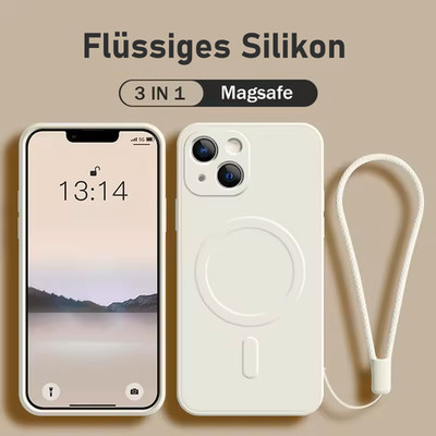 Hülle mit Schlaufe für iPhone 17 16 15 14 13 12 11 Pro Max MagSafe Handy Magnet