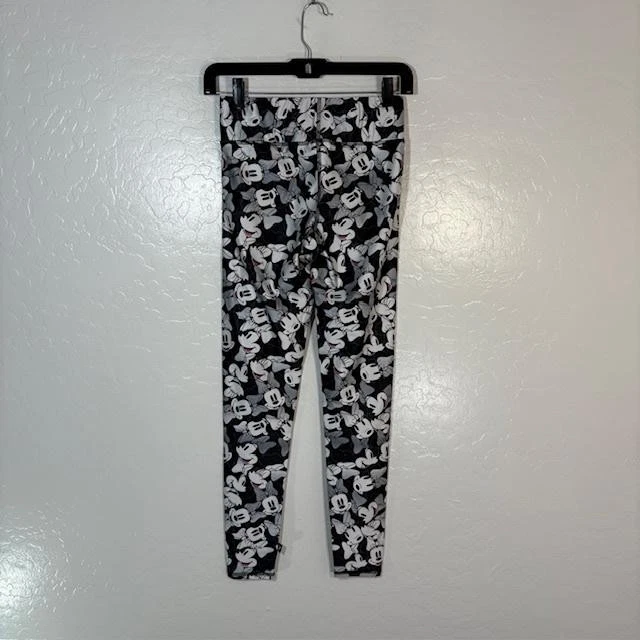 Leggings Disney Terez Mujer Pequeños Negros Blancos Estampado Mickey Minnie Hechos en EE. UU. Foto 3 de 4