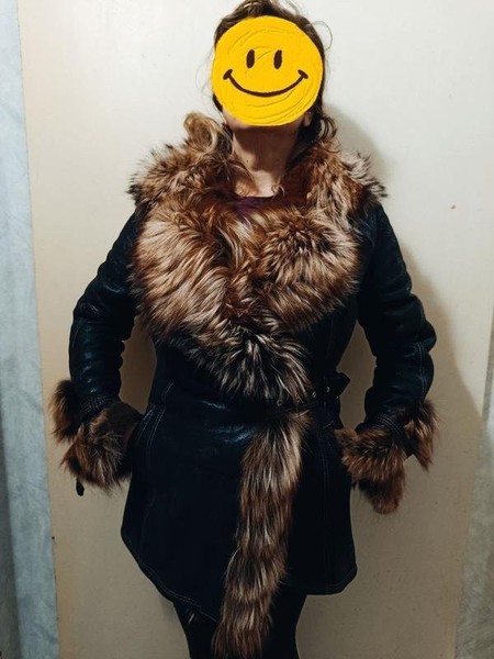 Women American Vintage Coat Brown Suede 38 / M /